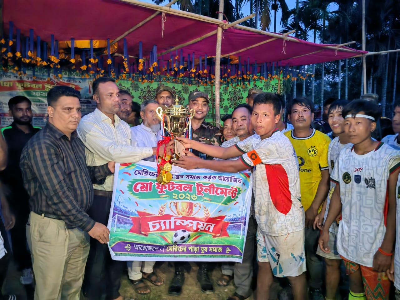আলীকদমে মেরিংচর পাড়া যুবসমাজের ফুটবল টুর্নামেন্টের ফাইনাল অ...
